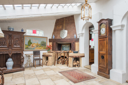 Stone entrance looking towards fireplace
