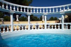 View of pool towards terrace