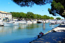 Fishing on the marina