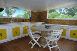 Poolside summer kitchen